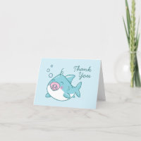 Chá de fraldas De Tubarão Cinto-Rosa Kawaii Obriga