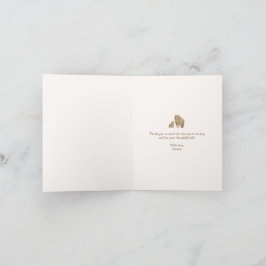 Cartão De Agradecimento Chá de fraldas de Urso da Madeira