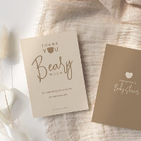 Chá de fraldas de urso moderno minimalista