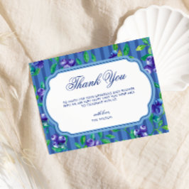 Cartão De Agradecimento Chá de fraldas doce de mirtilos