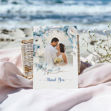 Chá de fraldas Floral Azul Elegante