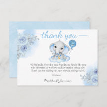 Chá de fraldas Floral de Elefante de Menino