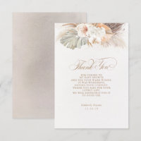 Chá de fraldas Floral Exótico Pampas Grass Obrigad