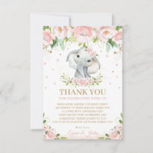 Chá de fraldas Floral Rosa de Elefante Suave