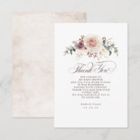 Chá de fraldas Floral Terthy Shades Obrigado