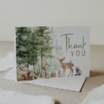 Cartão De Agradecimento Chá de fraldas Florestal Animais Dobrados<br><div class="desc">Apresentando nosso cartões de agradecimentos de chá de fraldas de animais florestais, perfeito para uma celebração engraçada e engraçada! Apresentando um tema da floresta aquarela com criaturas adoráveis como uma raposa, urso pardo, coelho e veado, é excelente para um chá neutro em relação ao gênero. Esta design de inspiração boêmica...</div>