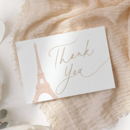 Cartão De Agradecimento Chá de fraldas francês Bonjour Bebe Paris