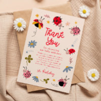 Chá de fraldas Ladybug Floral