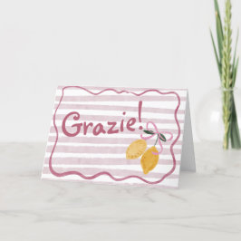 Cartão De Agradecimento Chá de fraldas Lemon Girl Obrigado
