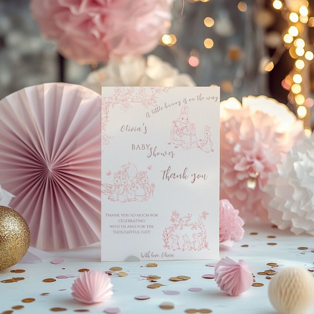 Cartão De Agradecimento Chá de fraldas-mãe de Peter Rabbit (Criador carregado)