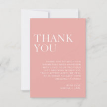 Chá de fraldas Mínimo Cor-de-Rosa Suave Obrigado