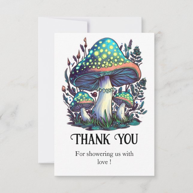 Cartão De Agradecimento Chá de fraldas Mystical Dreamroom (Frente)