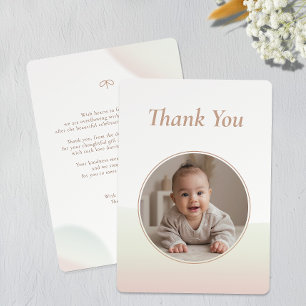 Cartão De Agradecimento Chá de fraldas neutro de Foto para Bebês Personali