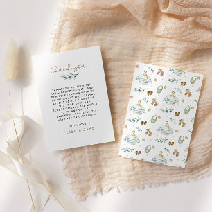 Cartão De Agradecimento Chá de fraldas Neutro De Gênero Obrigado