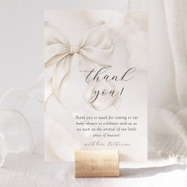 Cartão De Agradecimento Chá de fraldas Nine da Nuvem do Arco Neutro