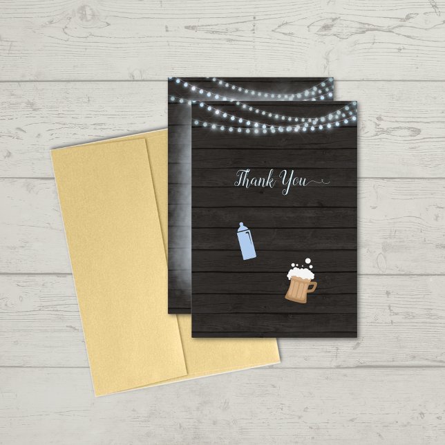 Cartão De Agradecimento Chá de fraldas Obrigado Bebê Está Comendo Azul (Criador carregado)