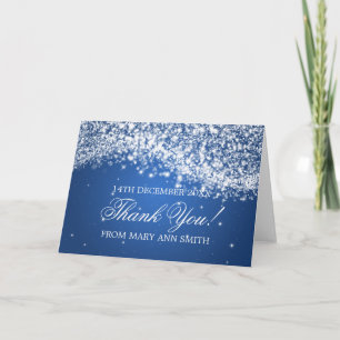 Cartão De Agradecimento chá de fraldas Obrigado Espontamento Onda Azul