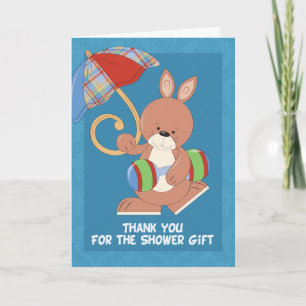 Cartão De Agradecimento Chá de fraldas Obrigado Nota