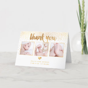 Cartão De Agradecimento Chá de fraldas PixDezines/Fotos Obrigado