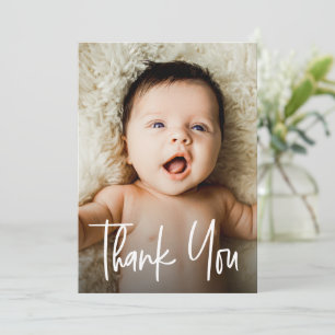 Cartão De Agradecimento Chá de fraldas Presente Obrigado Foto Personalizad