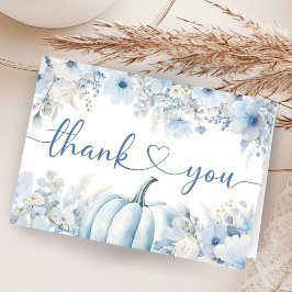 Cartão De Agradecimento Chá de fraldas Rosa Pumpkin Dobrado Obrigado