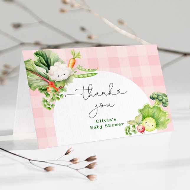 Cartão De Agradecimento Chá de fraldas rosado de raça local obrigado você (Criador carregado)