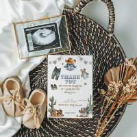 Chá de fraldas Russo Ocidental Boho Little Cowboy