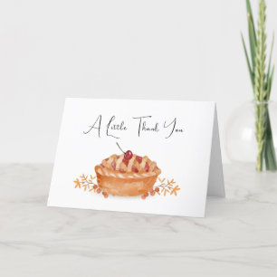 Cartão De Agradecimento Chá de fraldas Rustic Fall Little Cutie Pie Cherry