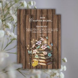 Cartão De Agradecimento Chá de fraldas Rustic Magybooks