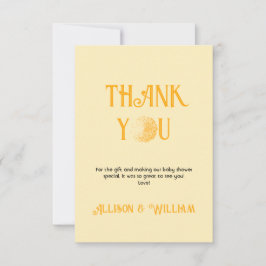 Cartão De Agradecimento Chá de fraldas Sunshine