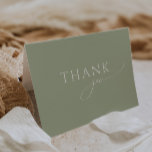 Cartão De Agradecimento Chá de fraldas Verde Sage Whimsical<br><div class="desc">Apresentando nosso cartões de agradecimentos de chá de fraldas verde, perfeito para a sua simples celebração moderna de feiticeiros em qualquer estação do ano! Este cartão tem uma vibração boho-chica, neutra em termos de gênero, com uma caligrafia elegante e um delicado design minimalista, fazer ideal para raparigas e rapazes. Além...</div>