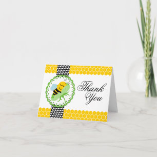 Cartão De Agradecimento Chá de fraldas Whimsical Bebee Obrigado