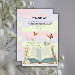 Cartão De Agradecimento Chá de fraldas Whimsical Storybook
