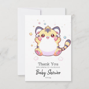 Cartão De Agradecimento Chá de fraldas Whimsical Tiger
