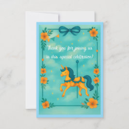 Cartão De Agradecimento Chá de fraldas Whimsical Unicorn