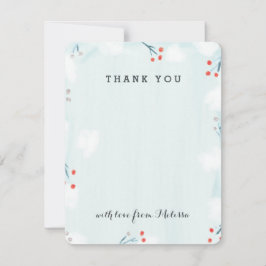 Cartão De Agradecimento Chá de fraldas Wonderland de inverno