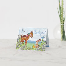 Chá de fraldas Woodland Animal Veer Bunny Duck Cut