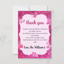 Chá de menina brilhante rosa