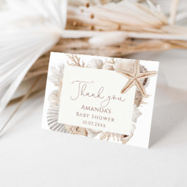 Cartão De Agradecimento Chá de Noiva à Beira-Mar