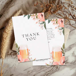 Cartão De Agradecimento Chá de Noiva Cerveja Amor está Fermentando