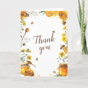 Cartão De Agradecimento Chá de Noiva da Encontrando seu Mel