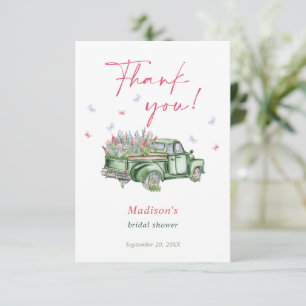 Cartão De Agradecimento Chá de Noiva da Florista Fresh Off The Market