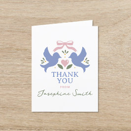 Cartão De Agradecimento Chá de Noiva dos Love Birds