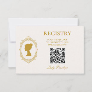 Cartão De Agradecimento Chá de Noiva Elegante da Era Regência em Azul e Do