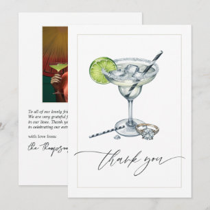 Cartão De Agradecimento Chá de Noiva Elegante Margs & Matrimony Foto