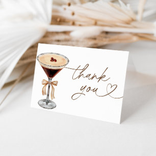 Cartão De Agradecimento Chá de Noiva Espresso Martini O Amor Está Sendo Pr