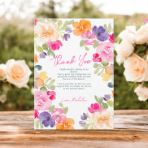 Chá de noiva floral cor-de-rosa laranja boêmio ver