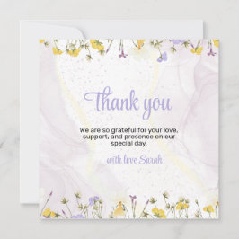 Cartão De Agradecimento Chá de noiva floral da primavera rústica