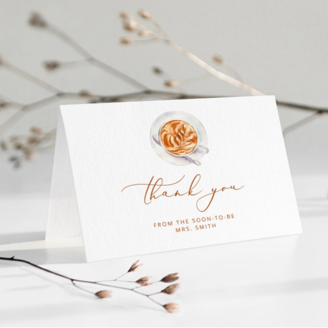 Cartão De Agradecimento Chá de noiva Love is brewing (Criador carregado)