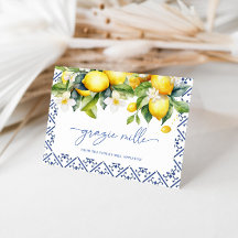 Chá de Noiva Mediterrâneo em Aquarela com Limão